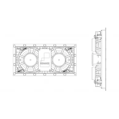 Встраиваемая акустика в стену Sonance VP62 LCR